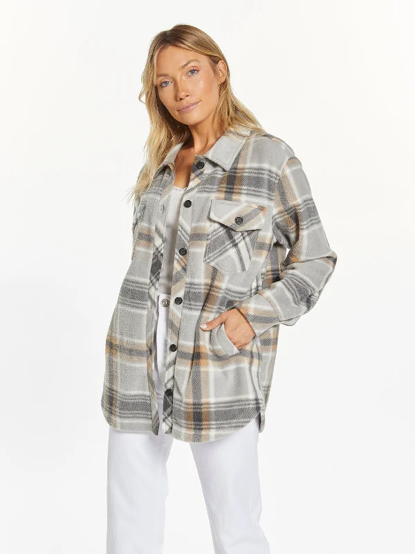 CHARCOAL TAUPE PLAID