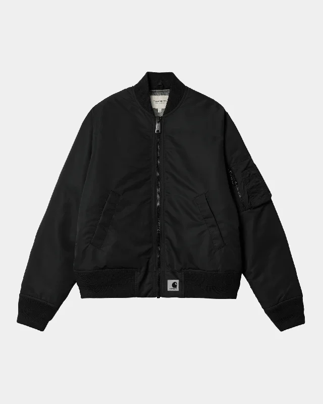 Women's Olten Bomber | Black / Smoke Green