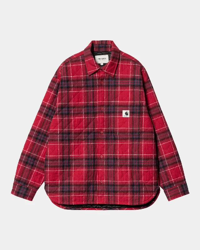 Women’s Wiles Check Shirt Jacket | Cherry