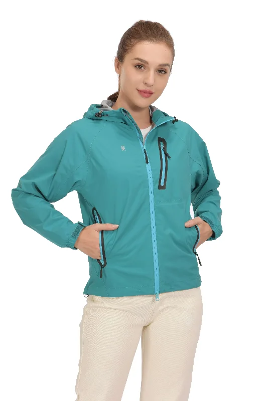 Women's Waterproof  Lightweight Hiking Rain Jacket