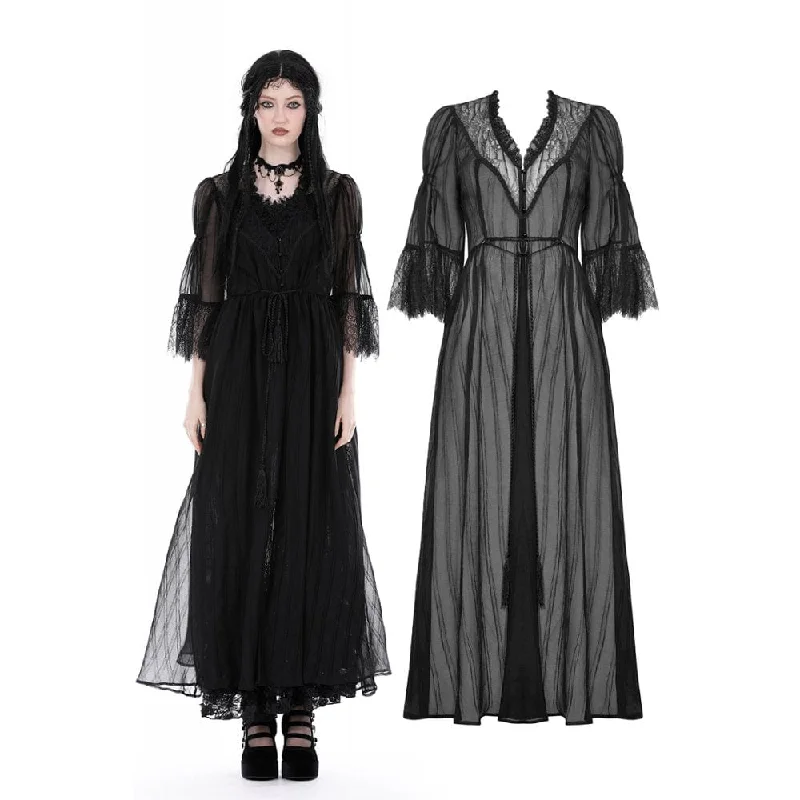 Women's Gothic Half-sleeved V-neck Sheer Coat