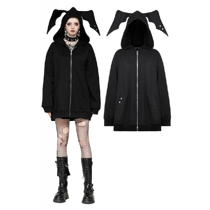 Women's Punk Batwing Zip Hoodie