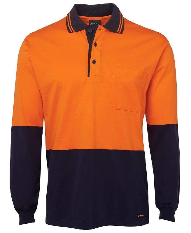 JB'S Hi-Vis Long Sleeve Cotton Polo 6CPHL