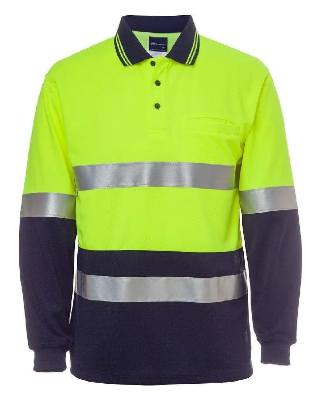 JB'S Hi-Vis Long Sleeve(D+N) Traditional Polo 6HVSL