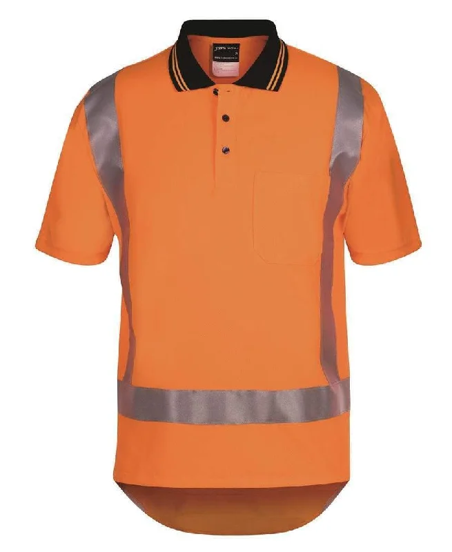 JB'S Hi-Vis Short Sleeve Non Cuff TTMC-W Traditional Polo 6DTSP