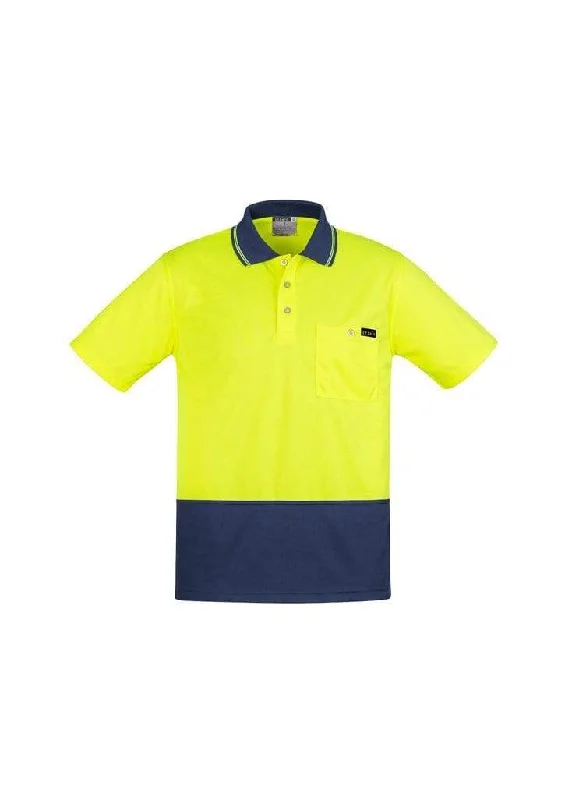 SYZMIK mens comfort back s/s polo zh415