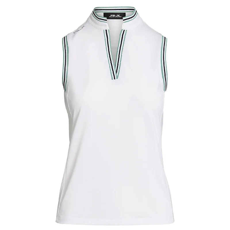 Womens RLX Tailored Fit SL Polo Ceramic White - AW24